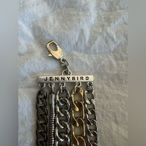 Jenny Bird Two-Tone Multi-Chain Bird Charm - Silver & Gold
